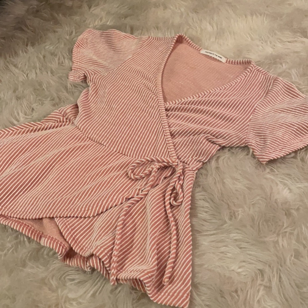 Caution To The Window Pink Striped Shirt